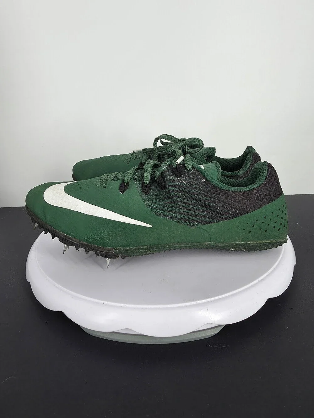 Nike Zoom Rival S 8 Track Sprint Spikes Green Mens 8 Cleats 806554-310 Jumps